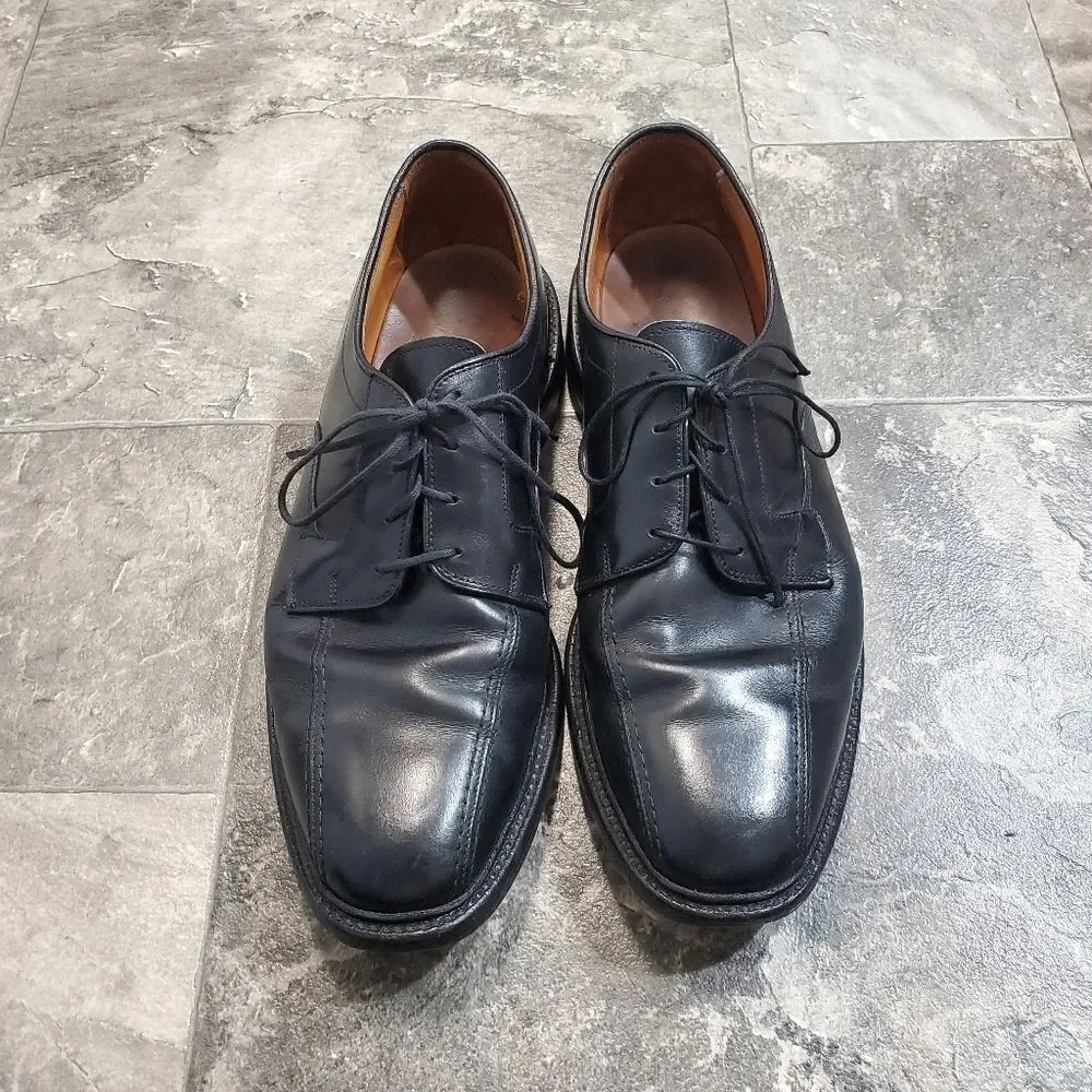 Allen Edmonds‎ Hillcrest Black Leather Bicycle Toe Derby Oxford Dress Shoe 11.5